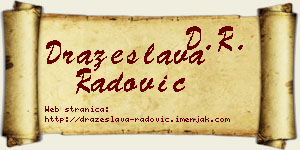 Dražeslava Radović vizit kartica